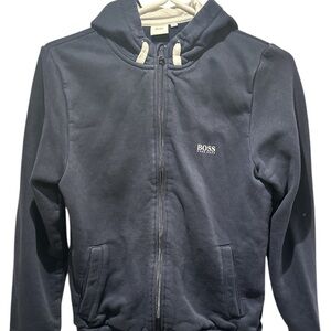 Hugo Boss Dark navy Blue Zip-Up Hoodie boys size 14